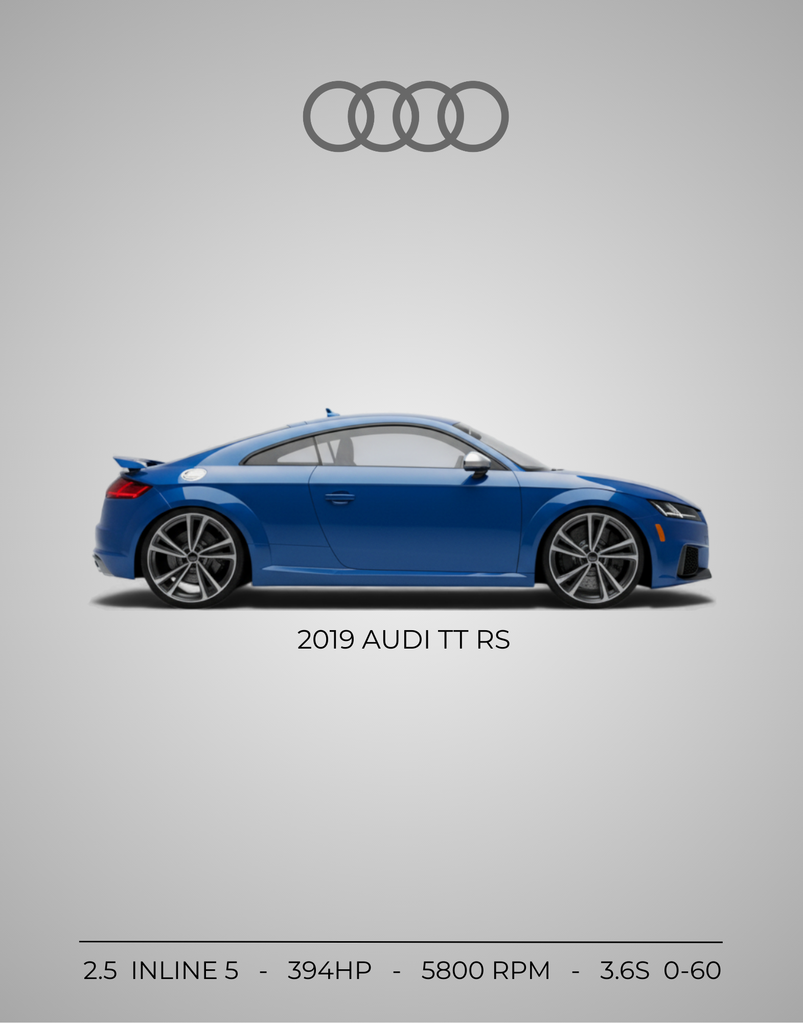 2019 Audi TTRS Poster